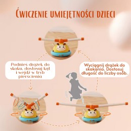 WOOPIE Gra Zręcznościowa Skakanka Automatyczna 2w1 Rzut do Celu Pszczółka