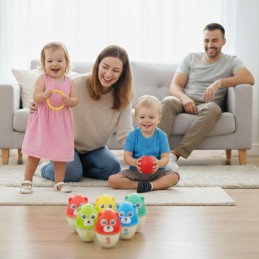 WOOPIE Kręgle Dla Dzieci Kolorowe Misie 3w1