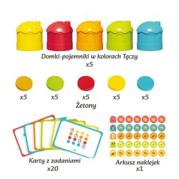 WOOPIE Tęczowe Pojemniki Nauka Liczenia Sorter Kolorów Zabawka Edukacyjna