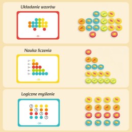 WOOPIE Tęczowe Pojemniki Nauka Liczenia Sorter Kolorów Zabawka Edukacyjna