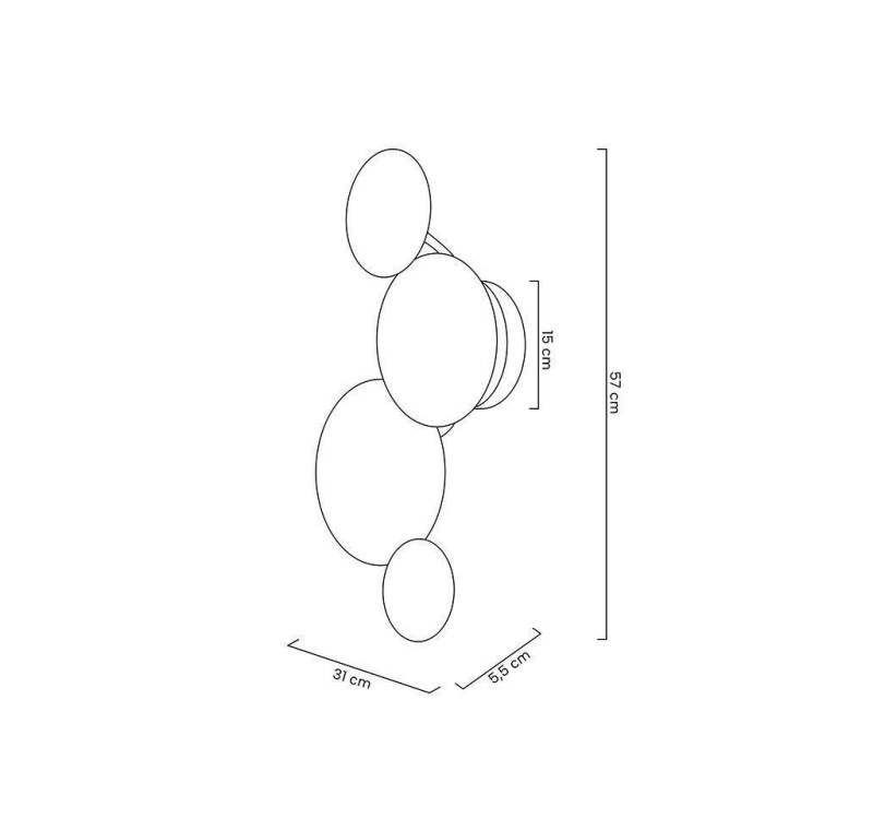 MOOSEE lampa ścienna LIRIO 4 złota