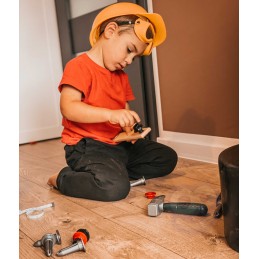 WOOPIE Duża Skryznka z Narzędziami dla Dzieci Zestaw Majsterkowicza Wkrętarko-Wiertarka 15 el.