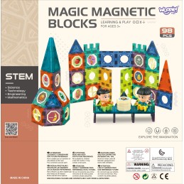 WOOPIE Klocki Magnetyczne Zamek 98 el.