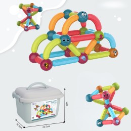 WOOPIE Magnetyczne Klocki Konstrukcyjne Edukacyjne 52 el.