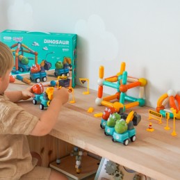 WOOPIE Klocki Magnetyczne Dinozaury Konstrukcyjne 84 el.