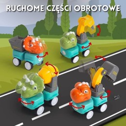 WOOPIE Klocki Magnetyczne Dinozaury Konstrukcyjne 84 el.