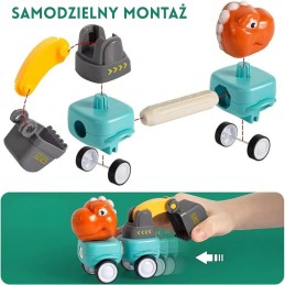 WOOPIE Klocki Magnetyczne Dinozaury Konstrukcyjne 84 el.