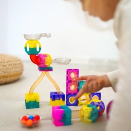 WOOPIE Klocki Magnetyczne Tor Kulkowy 89 el.
