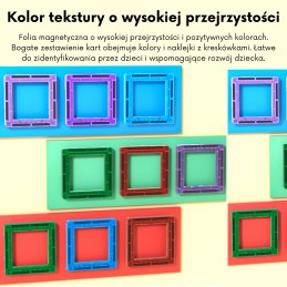 WOOPIE Przestrzenne Klocki Magnetyczne Nauka Liter 70 Elementów