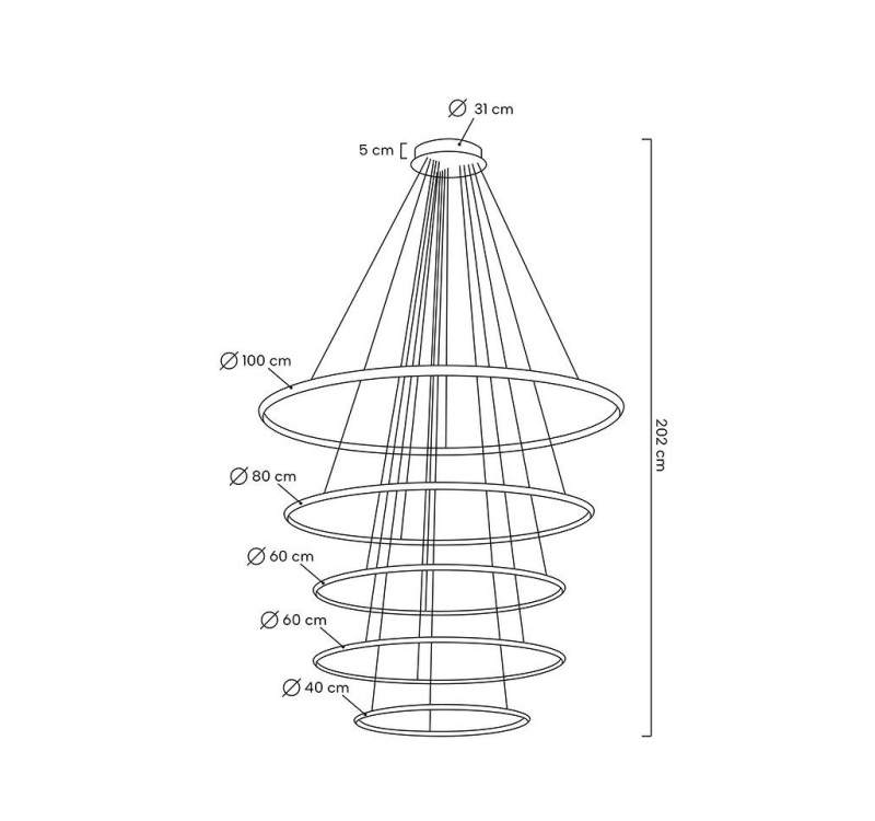 MOOSEE lampa wisząca RING SLIM L złota