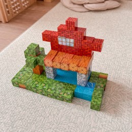 WOOPIE Klocki Magnetyczne Konstrukcyjne Świat Klocków 108 el.