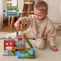 WOOPIE Klocki Magnetyczne Konstrukcyjne Świat Klocków 108 el.
