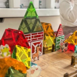 WOOPIE Magnetyczne Klocki Konstrukcyjne 7,5 cm Farma 50 el.
