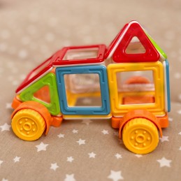 WOOPIE Klocki Magnetyczne Pojazd Mini Budowle STEAM 22el.