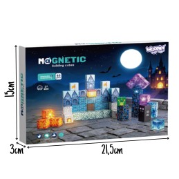 WOOPIE Magnetyczne Klocki Konstrukcyjne Zamek Pikselowy 64 el.