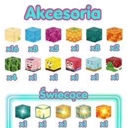 Woopie Klocki Magnetyczne Kostki 54 el Montessori Ocean Układanka Gra 3D