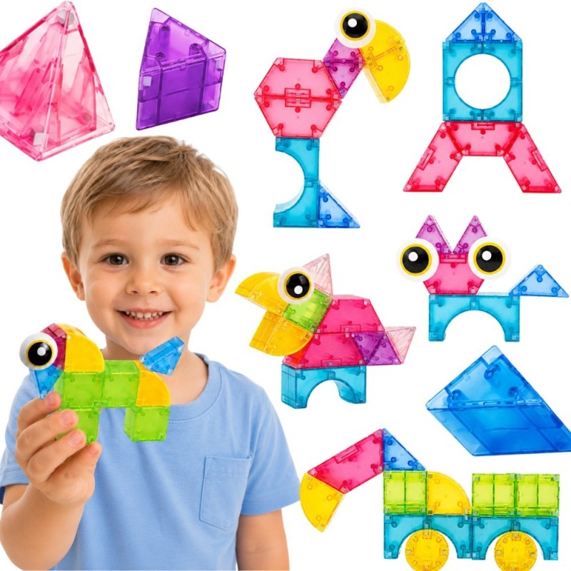 WOOPIE Klocki Magnetyczne 21el M Block Kreatywne Edukacyjne Prezent 3D