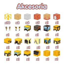WOOPIE Magnetyczne Kostki Konstrukcyjne Plac Budowy 49 el.