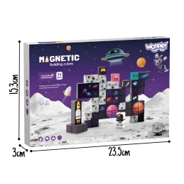 WOOPIE Magnetyczne Kostki Konstrukcyjne Kosmos 74 el.