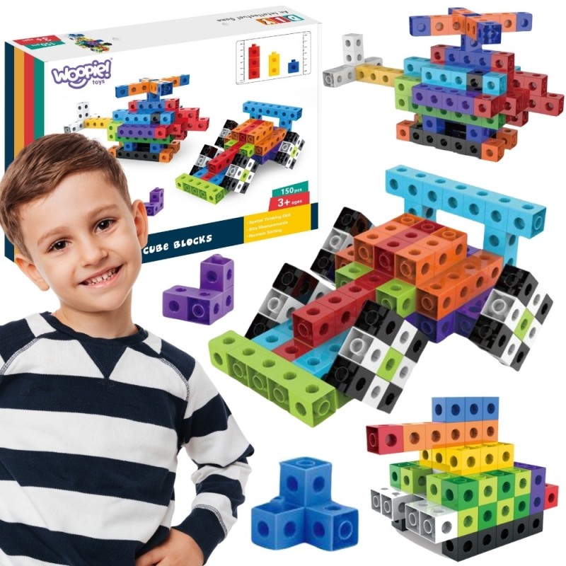 WOOPIE Klocki Konstrukcyjne 3D Sześciany 150 el.