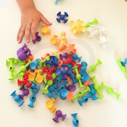 WOOPIE Klocki Przyssawki Zwariowane Zwierzaki 3D – Edukacyjny Zestaw Konstrukcyjny