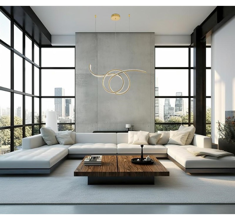 MOOSEE lampa wisząca WAVE 120 złota