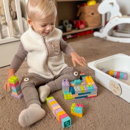 WOOPIE Klocki Soft Blocks Zestaw 99 Elementów w Pudełku