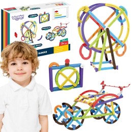 WOOPIE Klocki Konstrukcyjne Matematyczne 3D Edukacyjne 155 el.