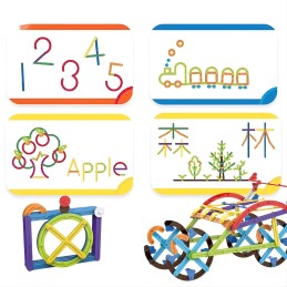 WOOPIE Klocki Konstrukcyjne Matematyczne 3D Edukacyjne 155 el.