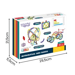 WOOPIE Klocki Konstrukcyjne Matematyczne 3D Edukacyjne 155 el.