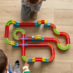 WOOPIE Magiczna Kolejka Kostkowa Klocki Konstrukcyjne Tor Antygrawitacyjny Magnetyczny 68el.