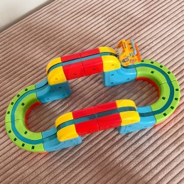 WOOPIE Magiczna Kolejka Kostkowa Klocki Konstrukcyjne Tor Antygrawitacyjny Magnetyczny 18el..