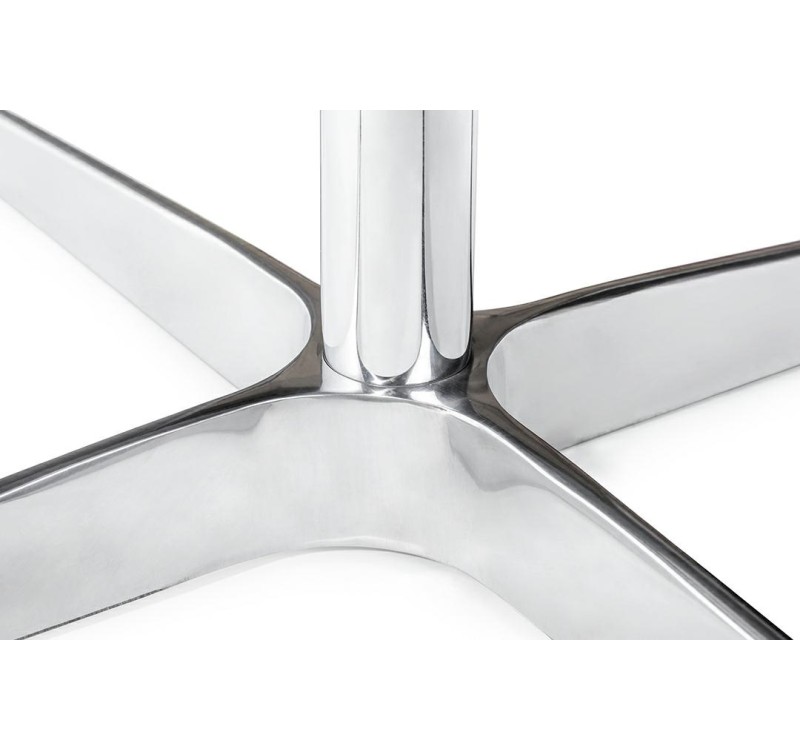 Fotel SWAN WOOL PREMIUM szary - wełna, podstawa stal