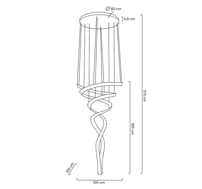 MOOSEE lampa wisząca WAVE CORDON 2B chrom