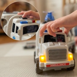 WOOPIE Laweta Drogowa zestaw 5 Aut - Ambulans