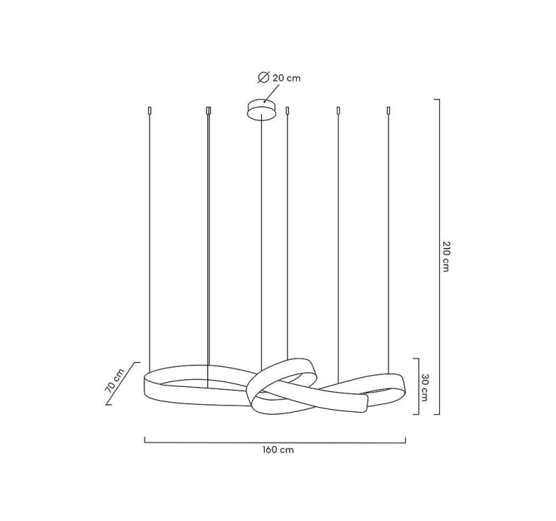 MOOSEE lampa wisząca WAVE 160B chrom