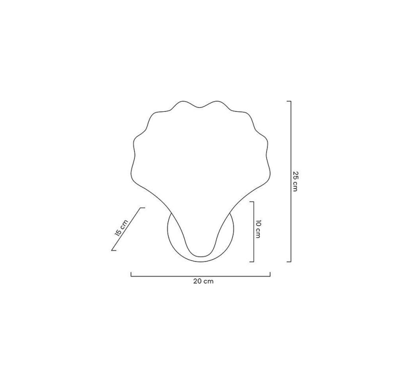 MOOSEE lampa ścienna CONCHA złota