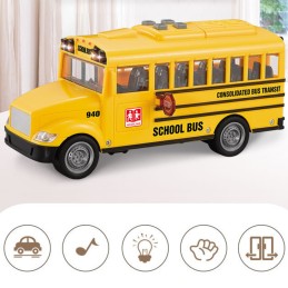 WOOPIE  Interaktywny Autobus Szkolny Elektryczny 1:20 Światło Dźwięk Prezent