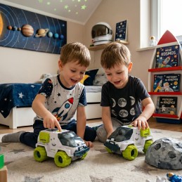 Woopie Łazik Kosmiczny Interaktywny Auto Astronauta Figurka Radar  Dźwięk