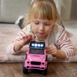 WOOPIE Zestaw Różowy Samochód Terenowy z Przyczepką i Figurką Konia
