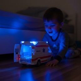 WOOPIE Pogotowie Karetka Ambulans Nosze w Zestawie + Sygnały Dźwiękowe I Świetlne