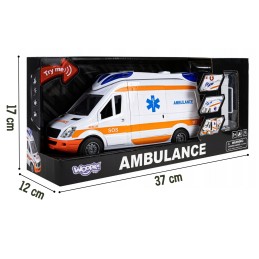 WOOPIE Pogotowie Karetka Ambulans Nosze w Zestawie + Sygnały Dźwiękowe I Świetlne