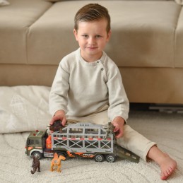WOOPIE Ciężarówka Transporter Dinozaurów Auto z Dźwiękiem i Światłem