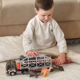 WOOPIE Ciężarówka Transporter Dinozaurów Auto z Dźwiękiem i Światłem