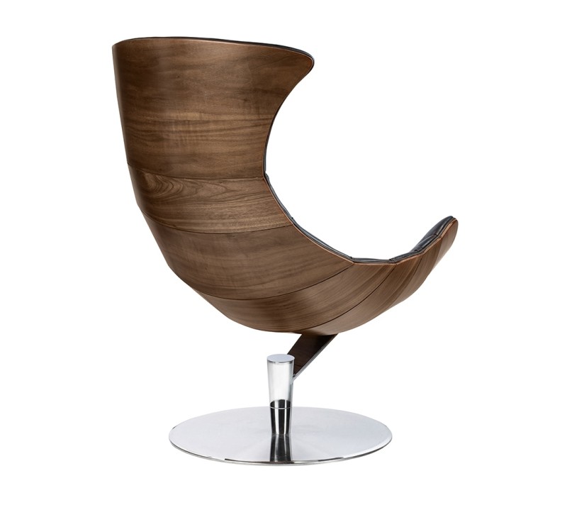 Fotel HOMMER z podnóżkiem czarny