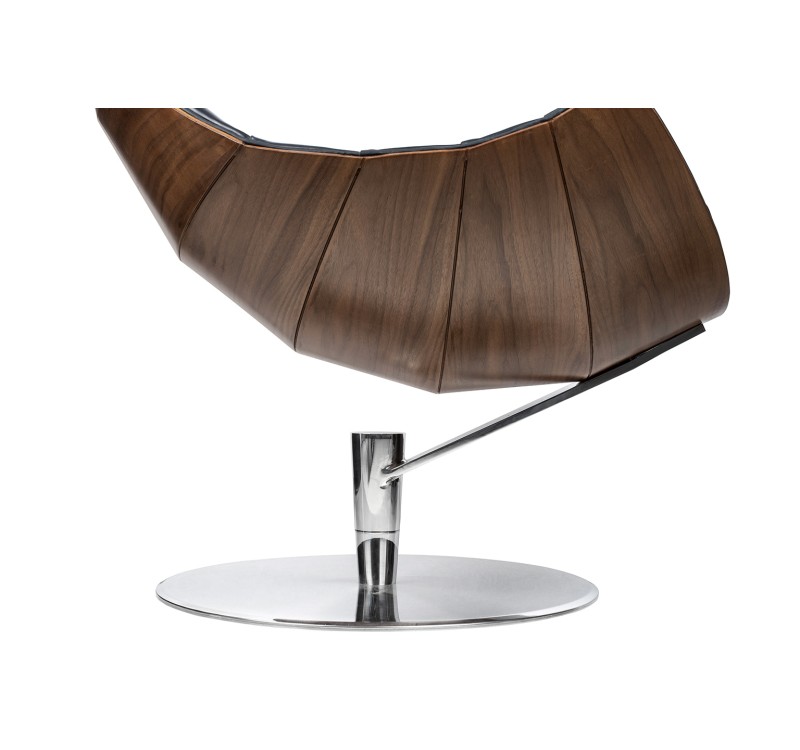 Fotel HOMMER z podnóżkiem czarny