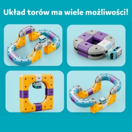 WOOPIE Zestaw Konstrukcyjny Magnetyczny Tor Kolejowy z Efektem Przyciągania 38 el.
