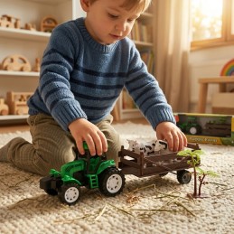 WOOPIE Traktor Rolniczy z Przyczepką i Zwierzętami