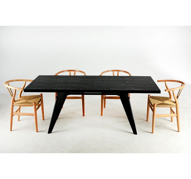 Krzesło WISHBONE natural - drewno bukowe, naturalne włókno