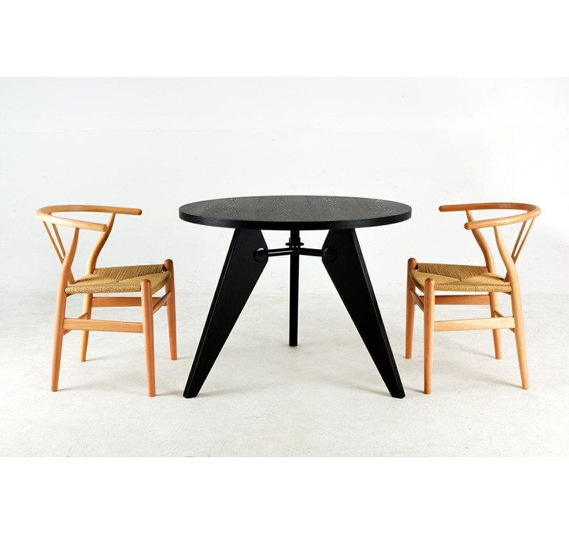 Krzesło WISHBONE natural - drewno bukowe, naturalne włókno